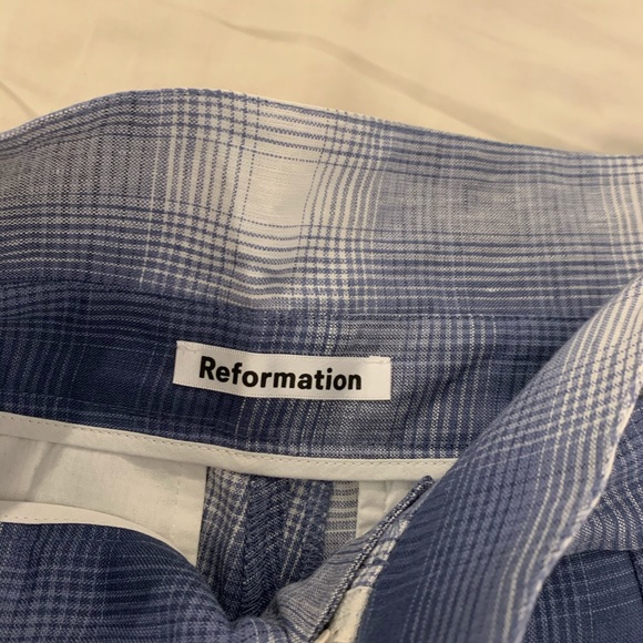 Reformation Bristol Linen Pant - Ghost Color - Picture 6 of 8